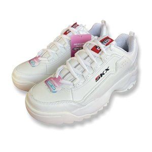 Skechers Womens White 149125/WML Evero Low Top Lace Up Running Shoes Size 8